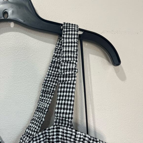 Anthropologie Maeve Sweetheart Gingham Mini Dress Smocked Back Sz Large - Picture 6 of 9